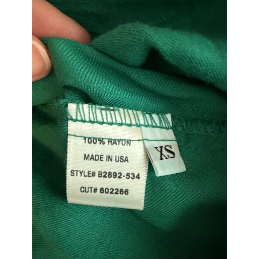 Bella Dahl XS Women’s Green Rayon Button Down Top Soft Flowy - Picture 3 of 7